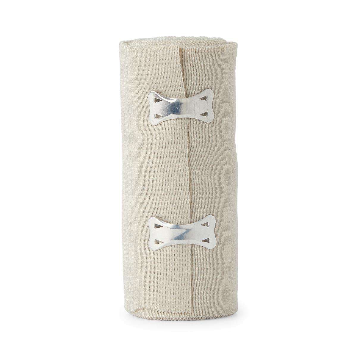 Medline Sure-wrap Nonsterile Elastic Bandages, 4 Inch x 5 Yard, Beige - Box of 20 - Image 1