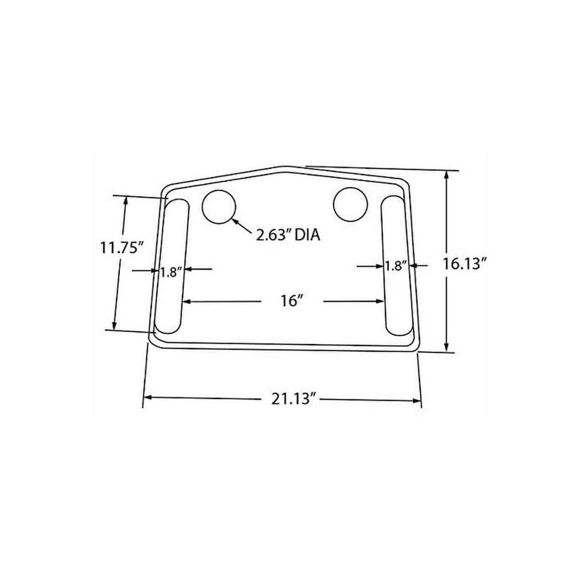 Jobar Walker Tray, with Grip Mat, 20.75" x 15.75" x 1" - Image 2