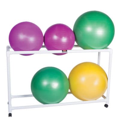 CanDo PVC Exercise Ball Rack, Stationary Floor Rack - Image 1
