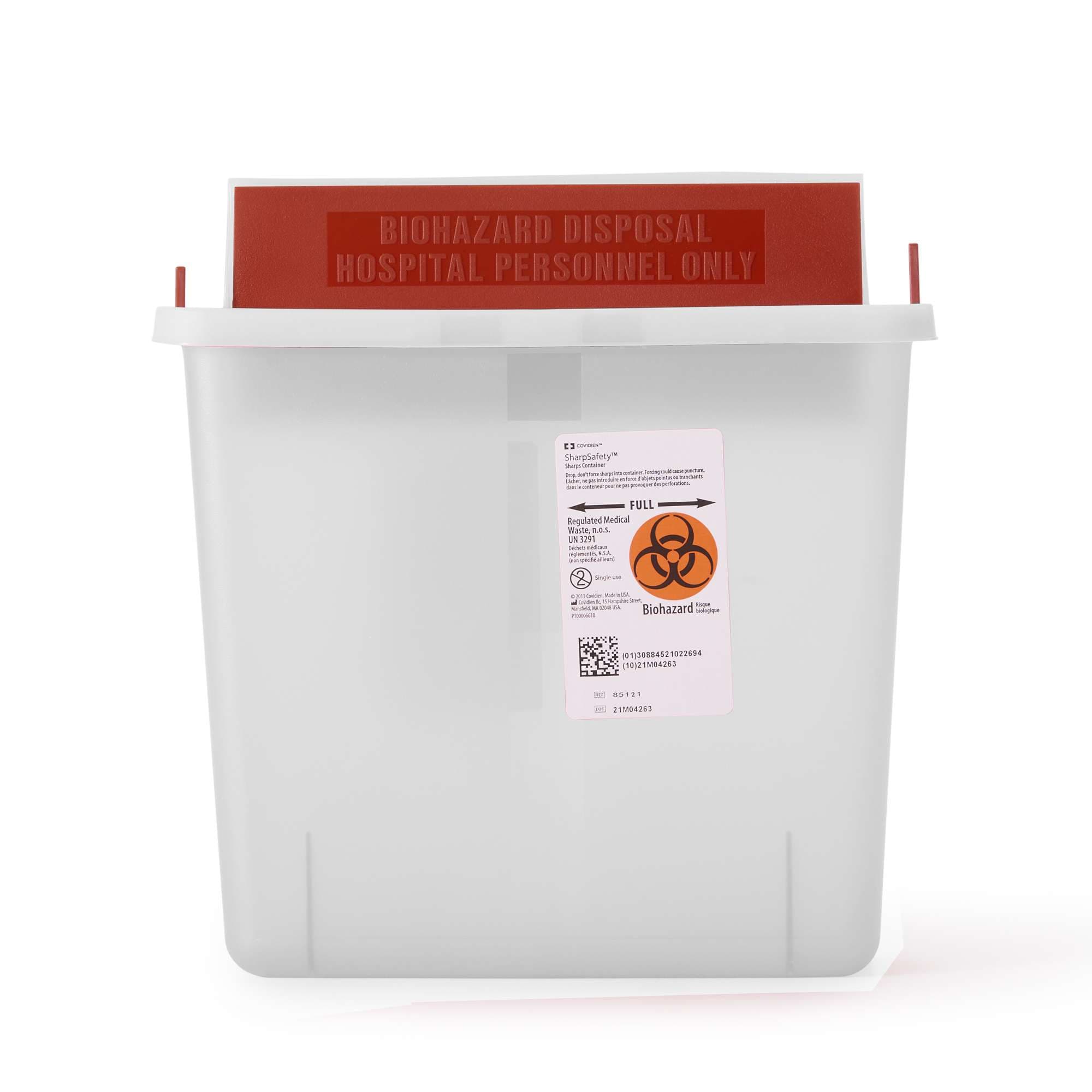 Monoject Mailbox In-Room Sharps Container, Clear - Each - Image 1