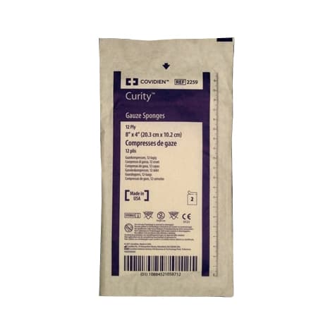 Curity Sterile Gauze Sponges with Peel Back Package, 8 x 4 Inch - Package of 50 - Image 1
