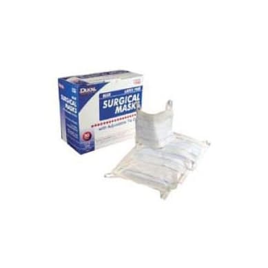 Dukal ASTM Level 1 Surgical Mask, Blue, Earloops - Box of 50 - Image 1