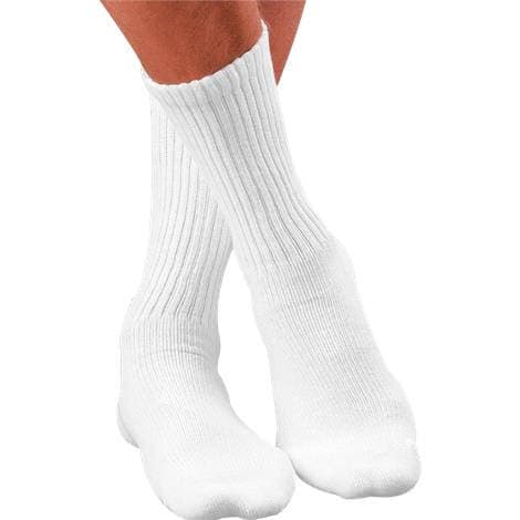 Jobst Sensifoot Crew High Compression Socks, Medium, White - Case of 10 - Image 1
