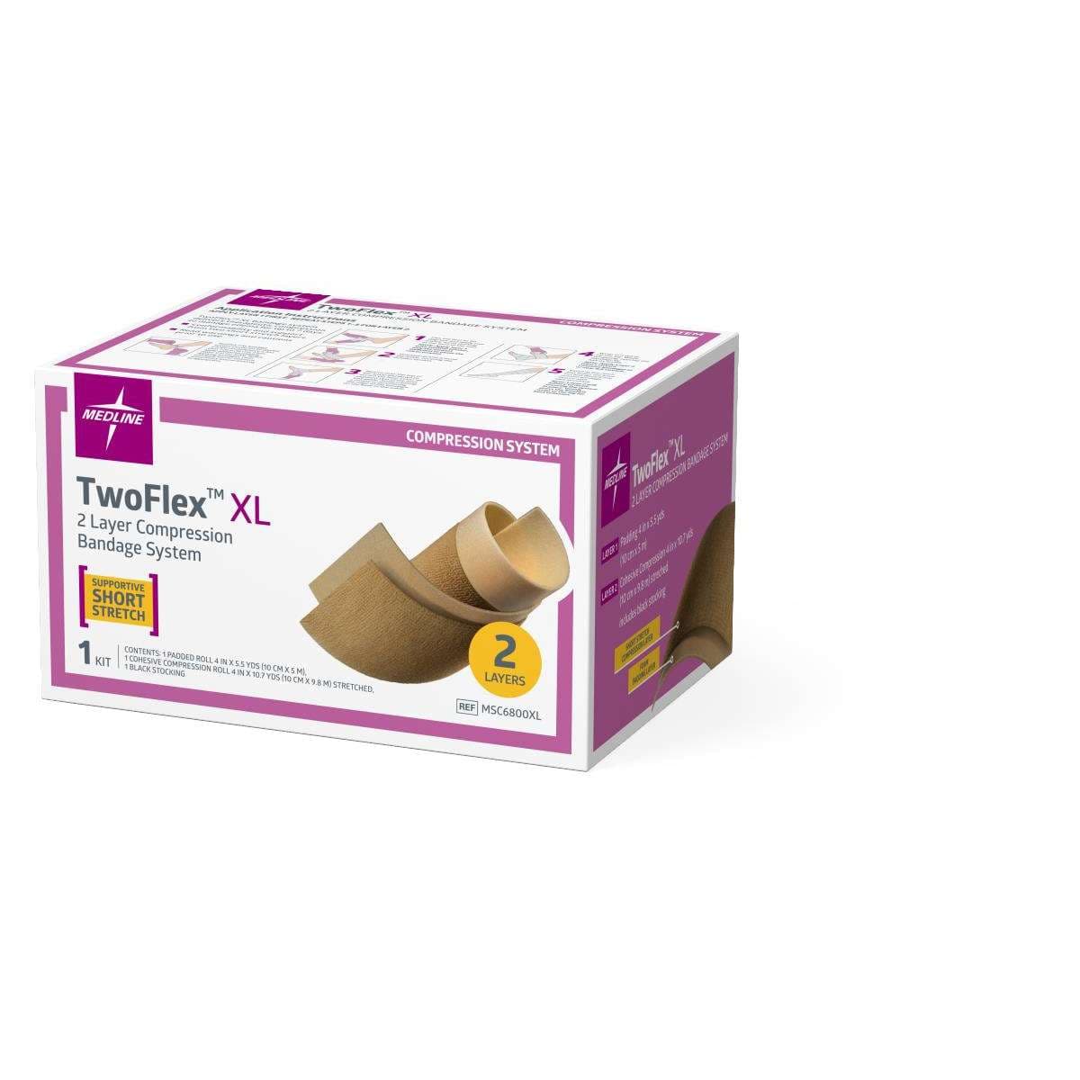 Twoflex 2-Layer Compression System, Extra Large - Case of 8 - Image 1