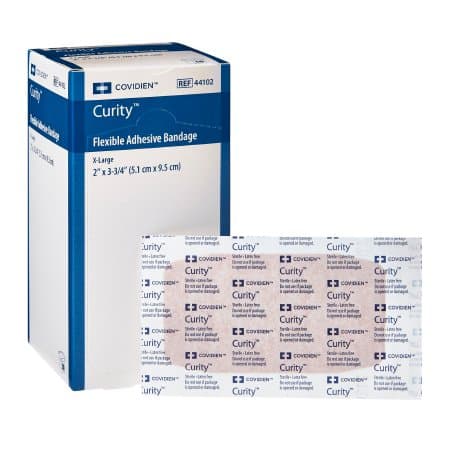 Curity Fabric Bandages, Flexible XL, 2 x 3 3/4 Inch - Box of 50 - Image 1