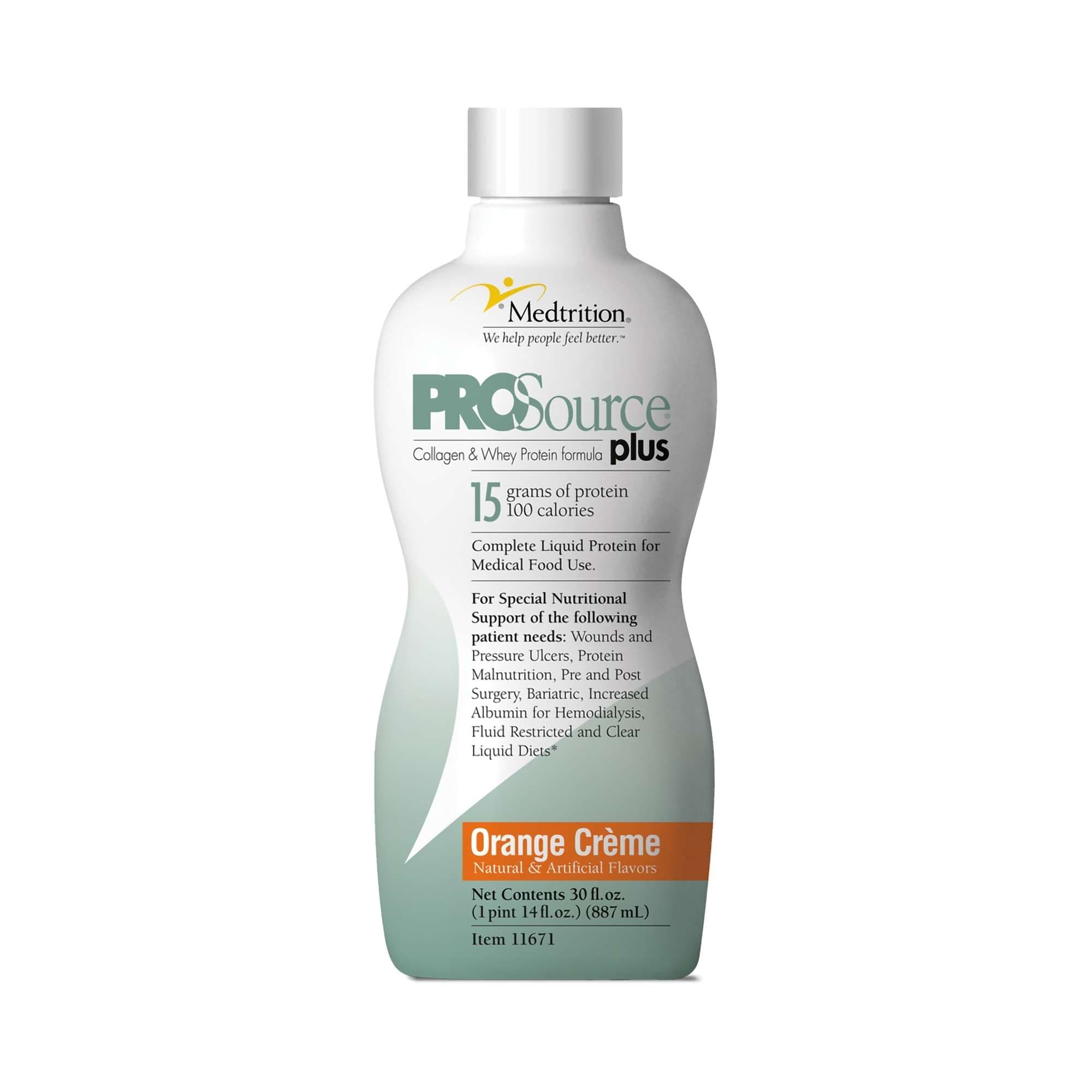 ProSource Plus Protein Supplement, Orange Creme, 32 oz - Case of 4 - Image 1