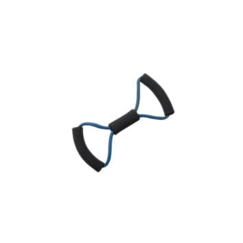 CanDo Tubing BowTie Exerciser, 14 Inch, Blue, Heavy - Image 1