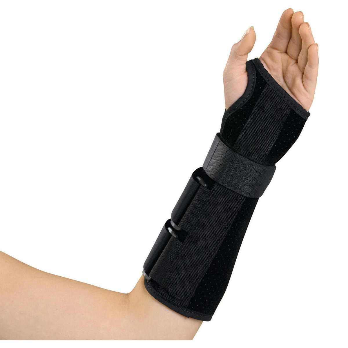 Medline Deluxe Wrist and Forearm Splints, 10 Inch, Left Hand, Large - Image 1