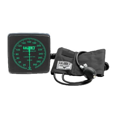 Labtron Wallmax Aneroid Sphygmomanometer, Black, with Latex Free Bladder - Image 1