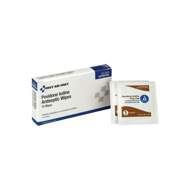 First Aid Only PVP Prep Pad, 1-1/4 x 2-1/2 Inch - Box of 10 - Image 1