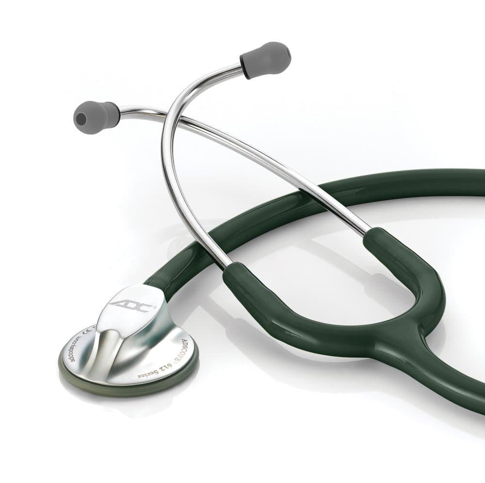 ADC Adscope Lightweight Platinum Clinician Stethoscope, Dark Green - Image 1