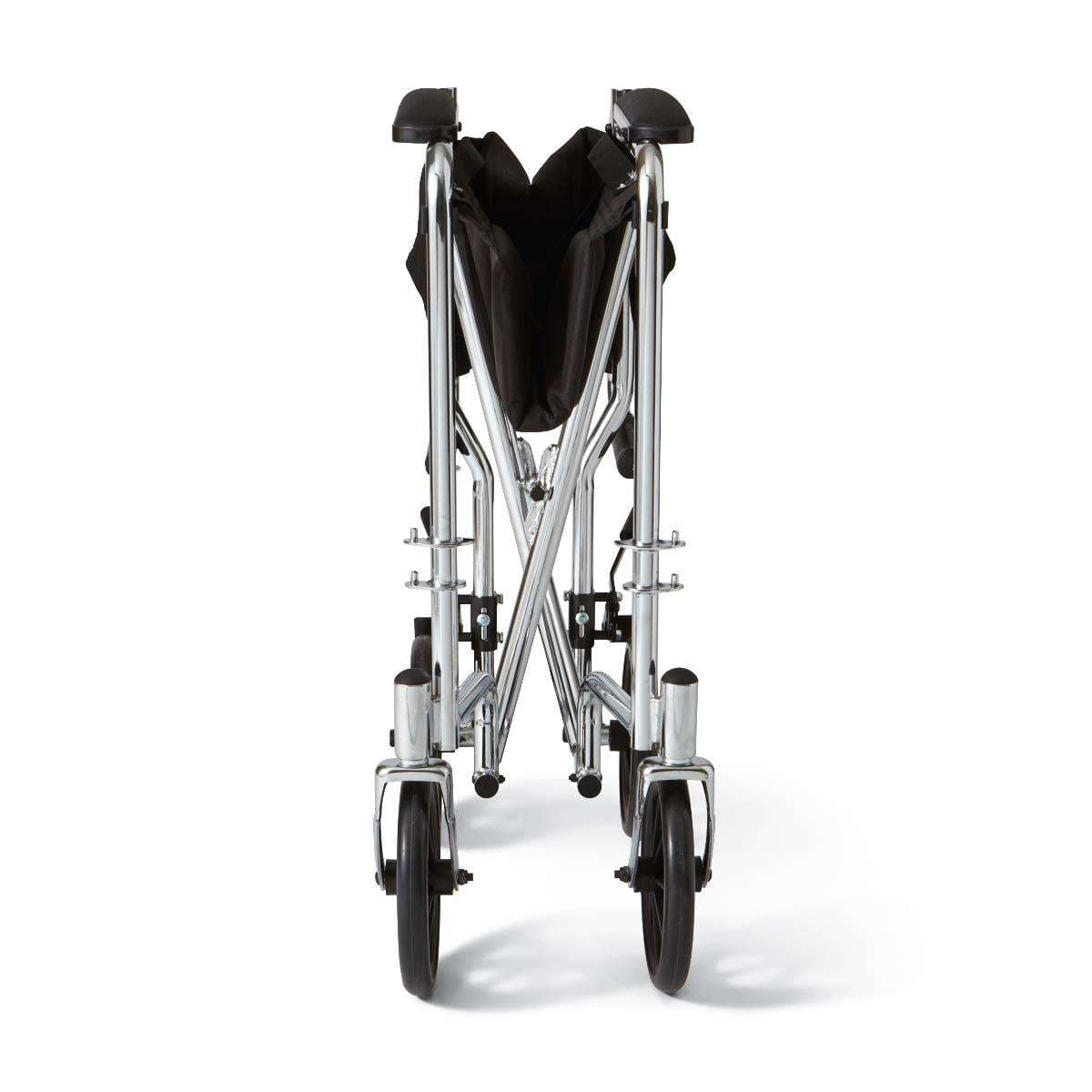 Medline Basic Steel Transport Chair with 8" Wheels - Image 4