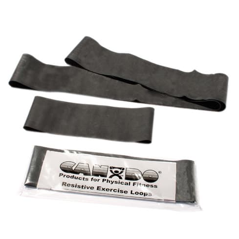 CanDo Band Exercise Loop Full Body Set, Black, Extra Heavy - Image 1