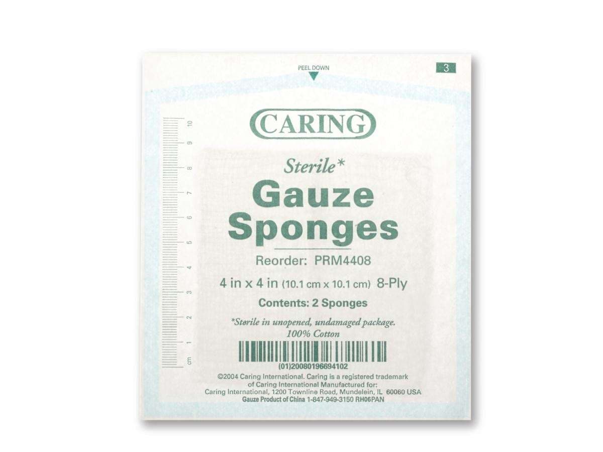 Medline Woven Sterile USP Type VII Gauze Sponges, 8 Ply, 4 x 4 Inch - Bag of 100 - Image 1