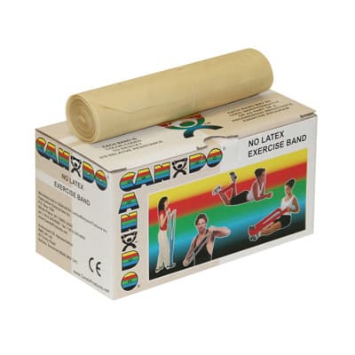 CanDo Latex Free Exercise Band, 6 yard Roll, Tan, 2X-light - Image 1