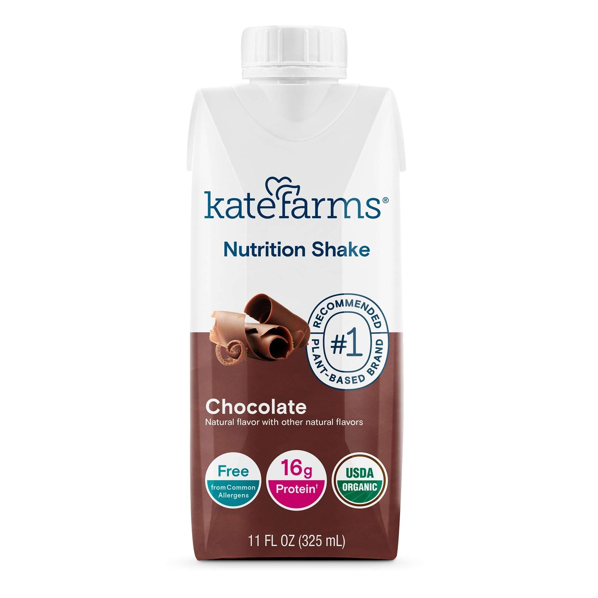 Kate Farms Nutrition Shake, Chocolate, 11 oz - Each - Image 1