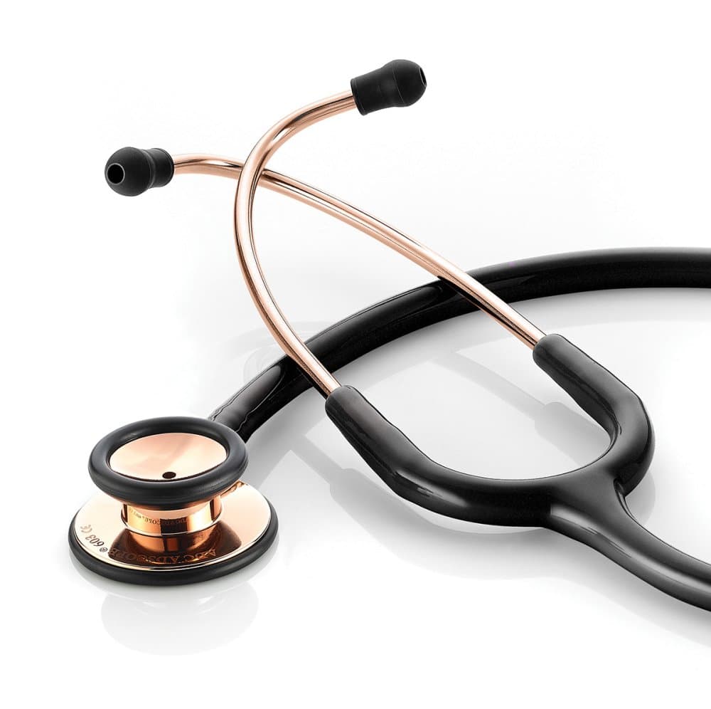 ADC Adscope Clinician Stethoscope, Rose Gold-Black - Each - Image 1
