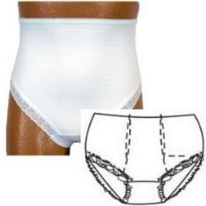 Options Ladies Brief with Built-in Barrier Support, White - Image 3