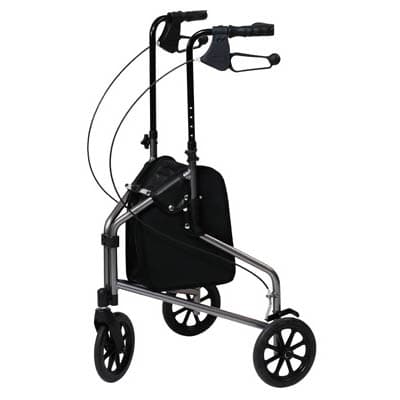 Lumex 3-Wheel Cruiser Rollator, Pewter Grey - Each - Image 1