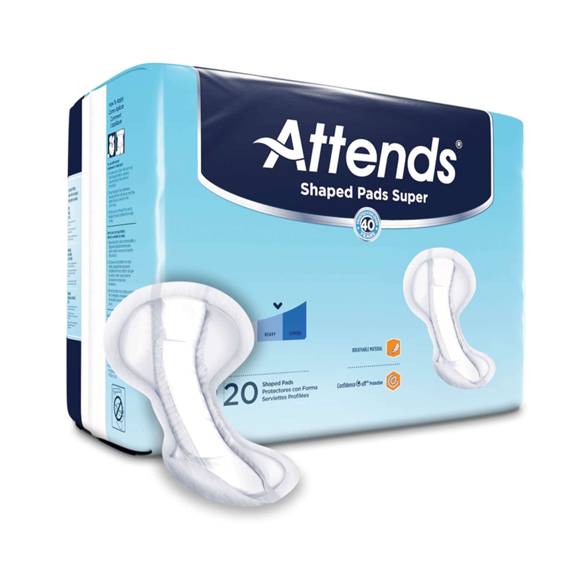Attends Shaped Pads, Super Size - Case of 80 - Image 1