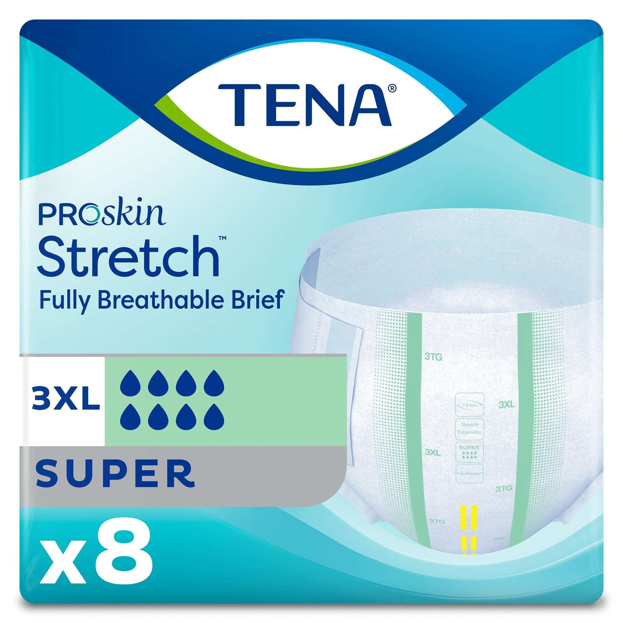 TENA ProSkin Stretch Super Incontinence Brief, 3X-Large - Case of 32 - Image 1
