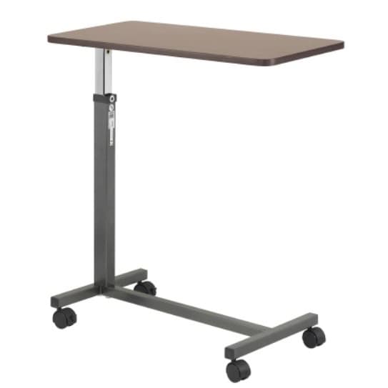 Non-Tilt Overbed Table, Silver Vein Base And Mast - Image 1