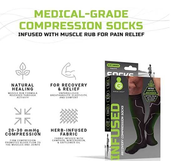 Green Drop Compression Knee High Socks - Image 2