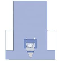 Medline Craniotomy T Surgical Drape with Pouch - Image 2