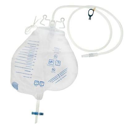 AMSure Urinary Drain Bag with Double Hook - Each - Image 1
