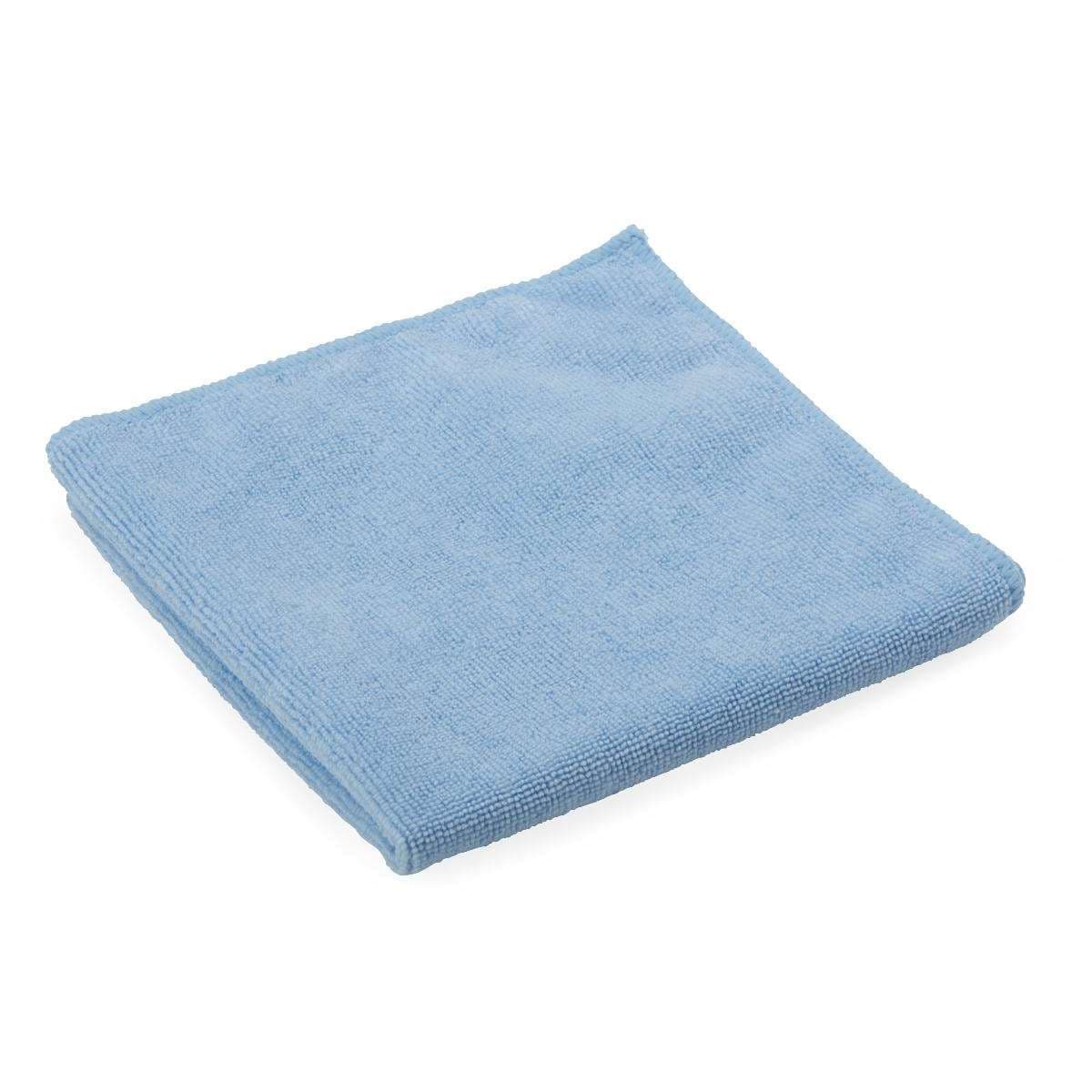 Medline Microfiber Medium Weight Cleaning Cloths, 16 x 16 Inch, Blue - Carton of 25 - Image 1