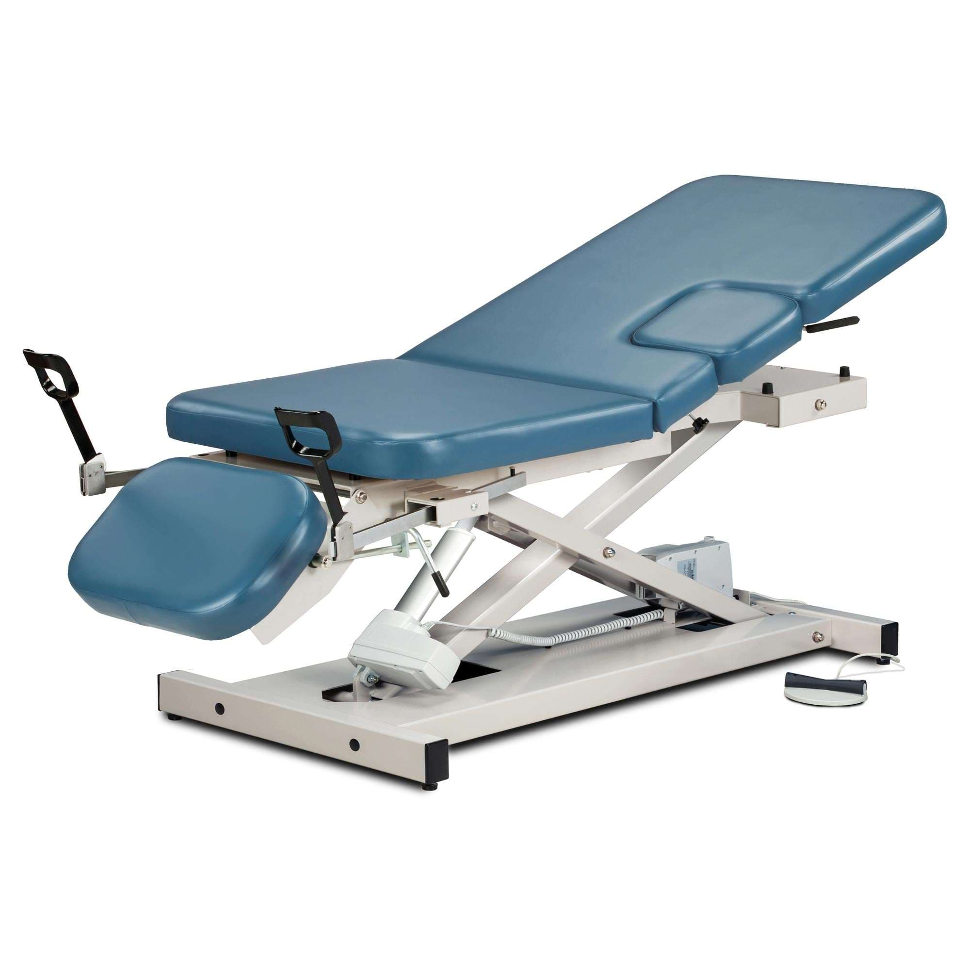 Clinton open base, multi-use power imaging table with stirrups - Image 2