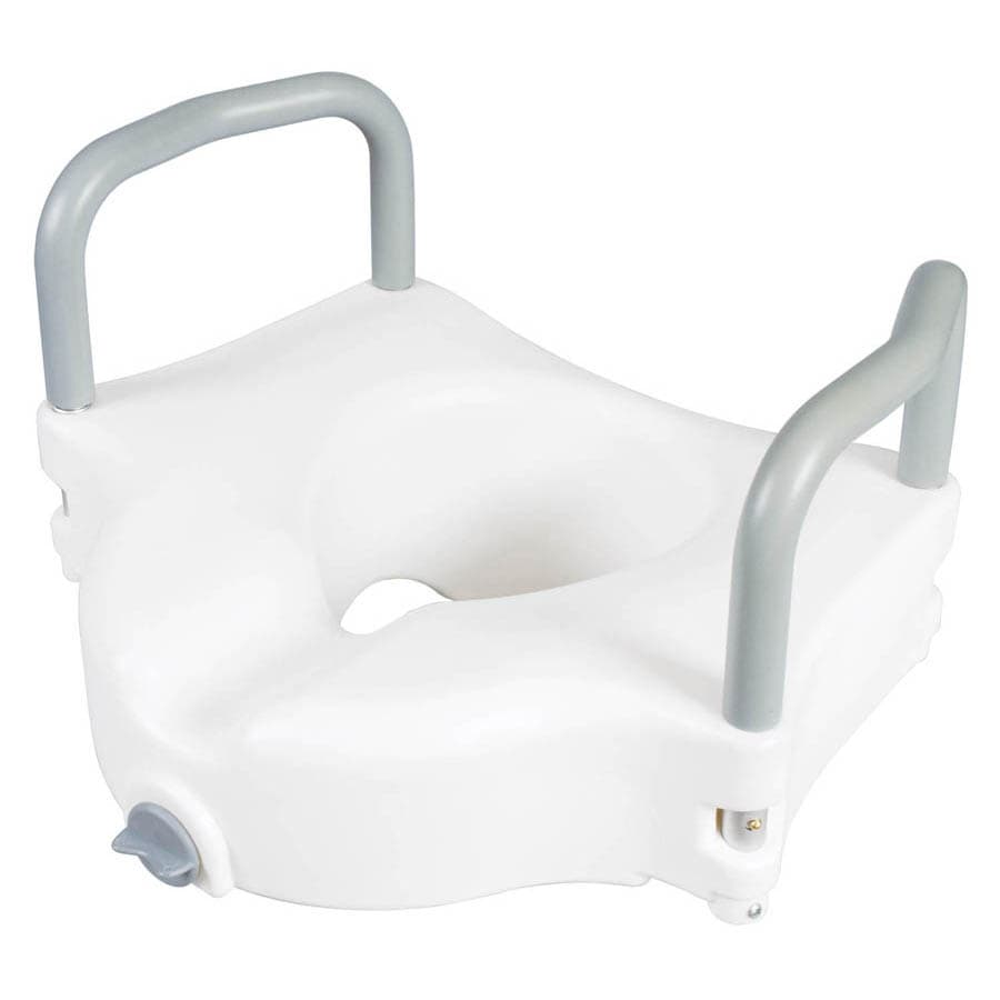 Carex Classics Raised Toilet Seat with Armrests - Case of 3 - Image 1