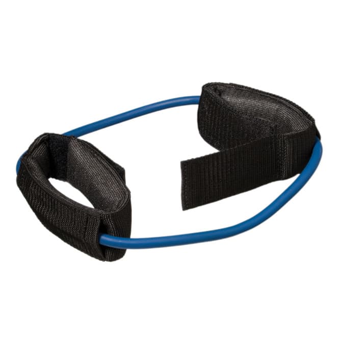 CanDo Exercise Tubing with Cuff Exerciser, 35 Inch, Blue, Heavy - Image 1
