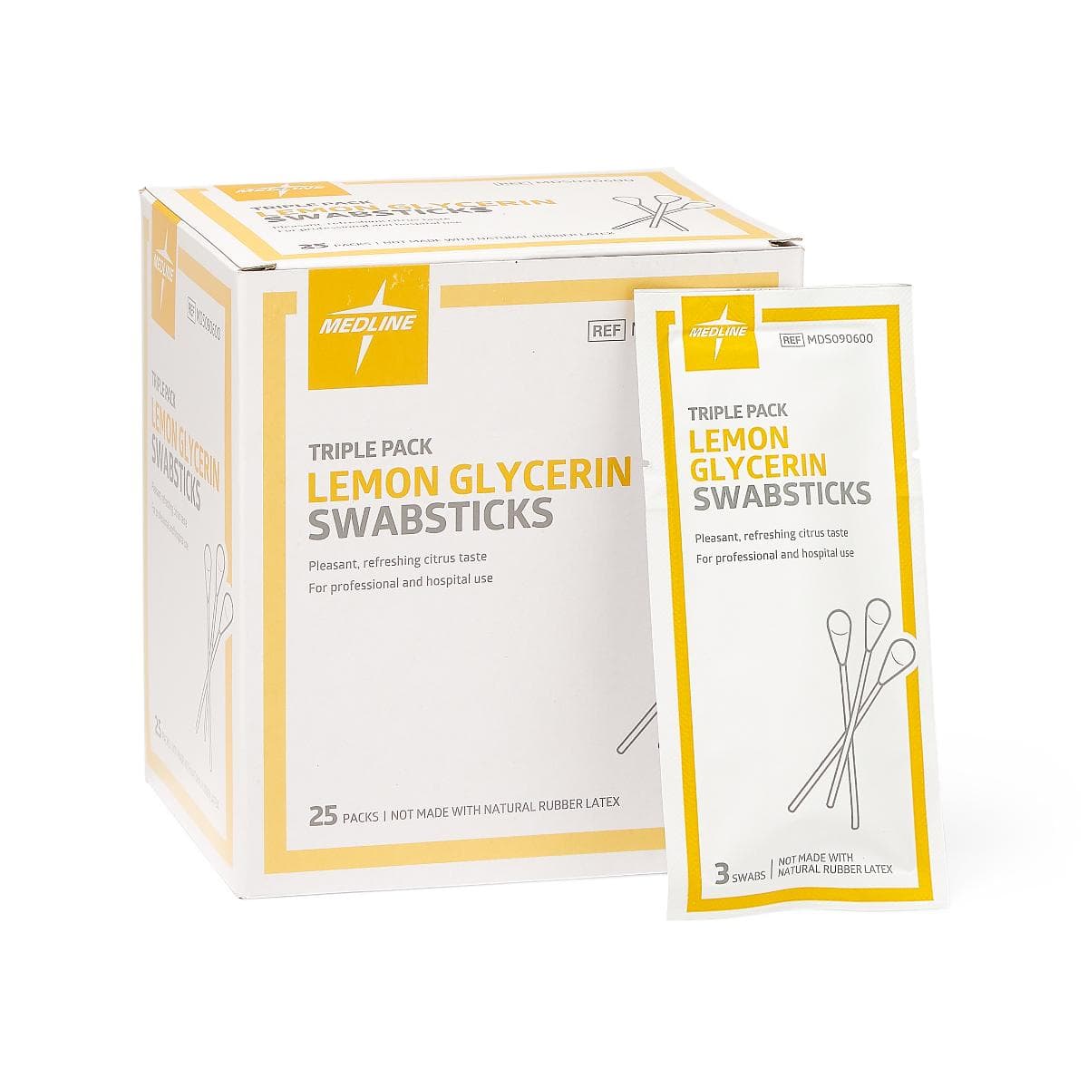 Medline Lemon Glycerin Oral Swabsticks - Case of 750 - Image 1