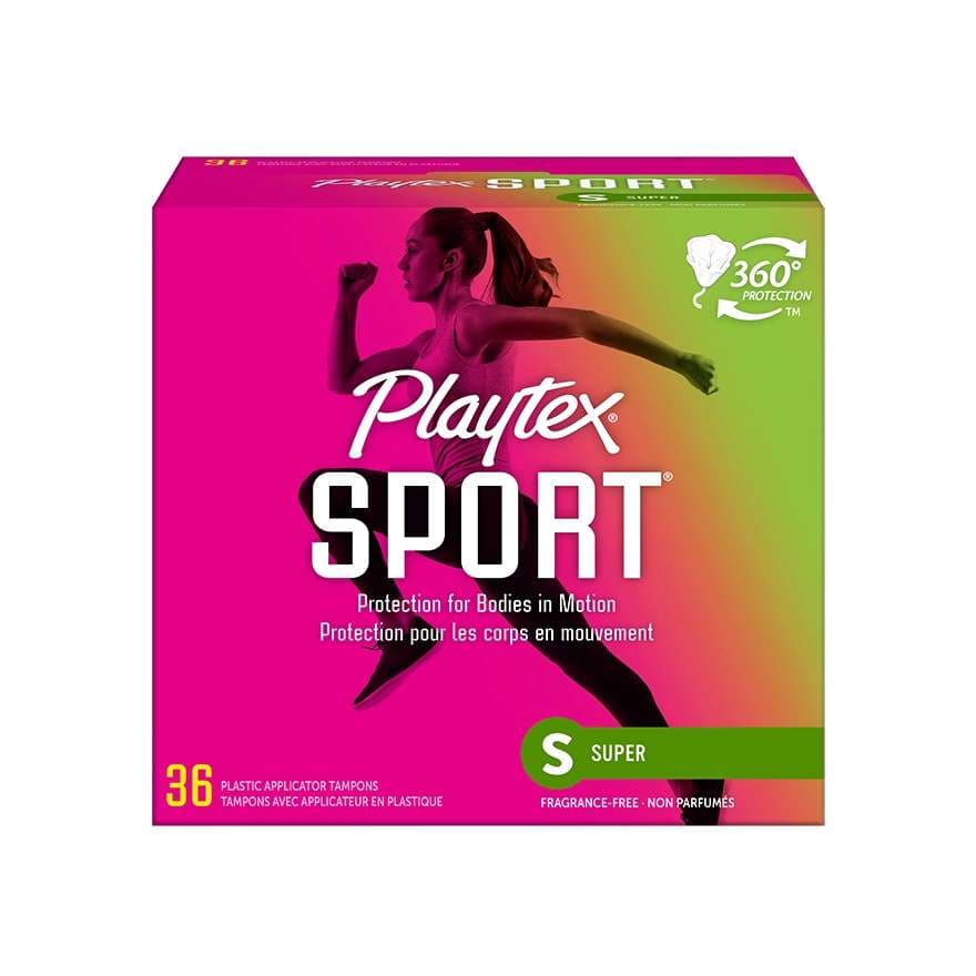 Playtex Sport Unscented Sanitary Tampon, Super Absorbency - Case of 432 - Image 1