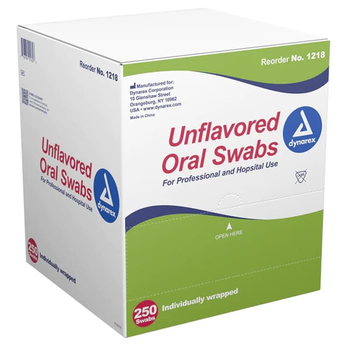 Dynarex Oral Swabsticks, Unflavored - Box of 250 - Image 1