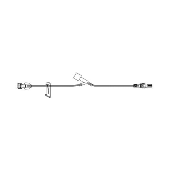 McKesson IV Extension Set without Filter, Male, Female Luer Lock Connector, Y Injection Port - Case of 50 - Image 1