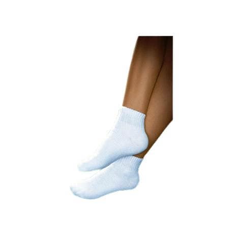 Jobst Sensifoot Mini Crew Compression Socks, X-Small, White - Pair - Image 1