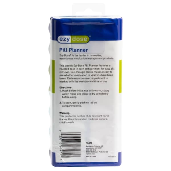 Apothecary Ezy Dose Weekly AM-PM Pill Planner with Removable Lid - Image 5