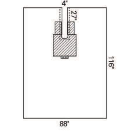 Orthoarts Surgical Drape Blue, 88 W X 116 L Inch - Each - Image 1