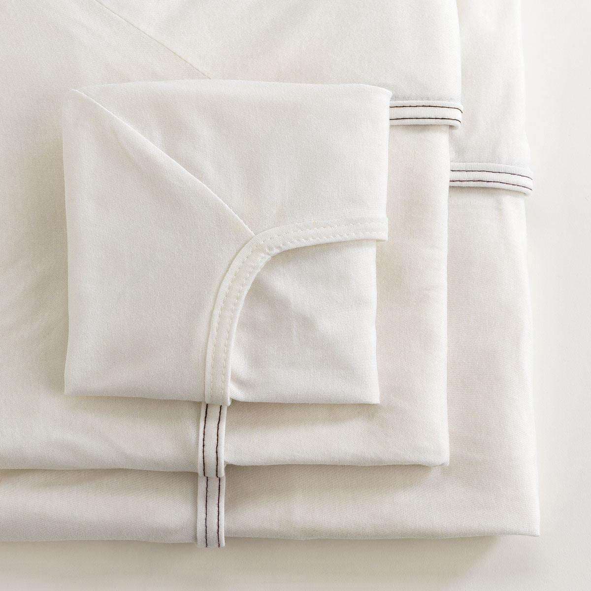 Medline Soft-Fit Knitted Crib Sheet, Jersey Knit, White with White Elastic, 13" x 27" x 2" - 1 Dozen - Image 1