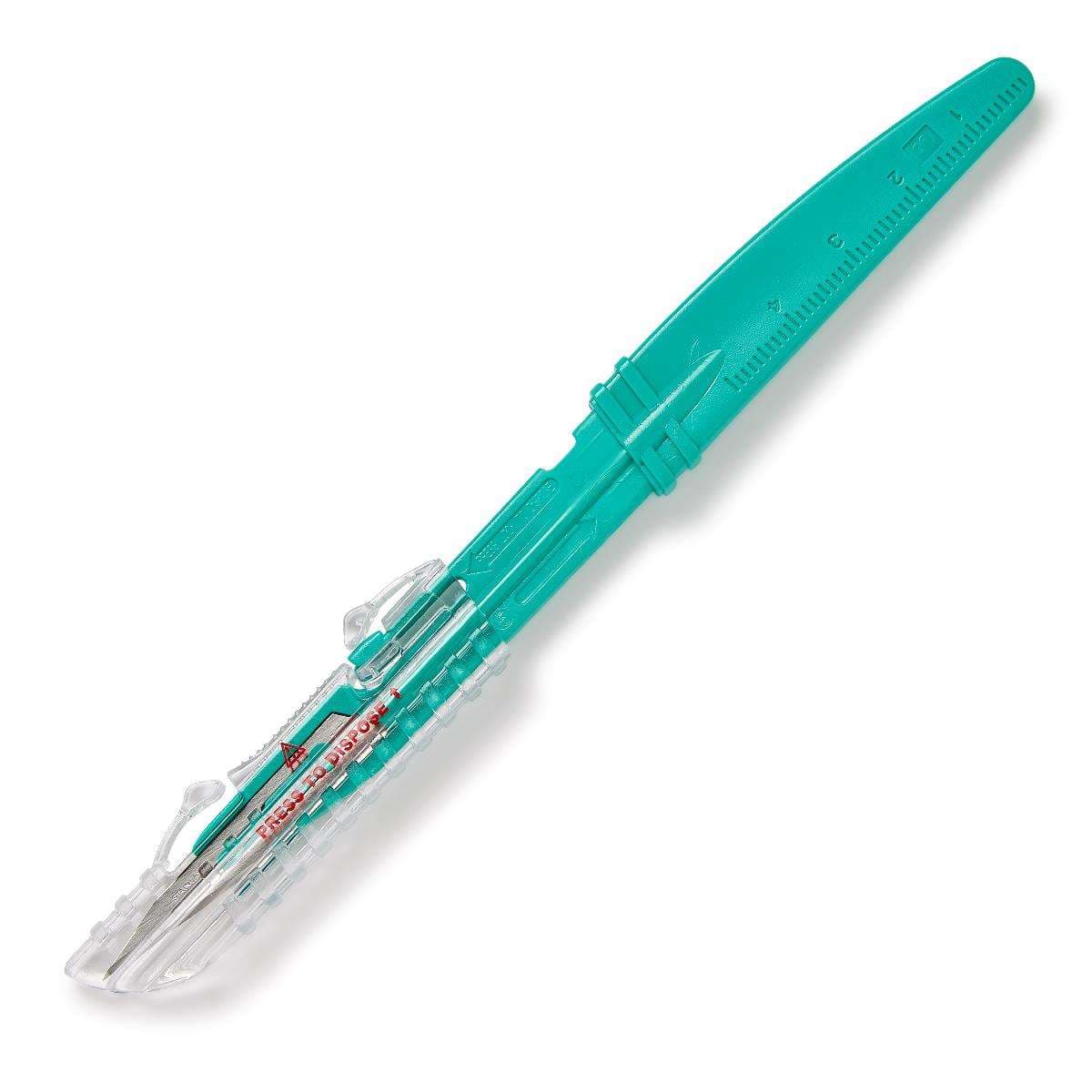 Medline Disposable Sterile Stainless Steel Blade Safety Scalpel, No. 15 - Box of 10 - Image 1