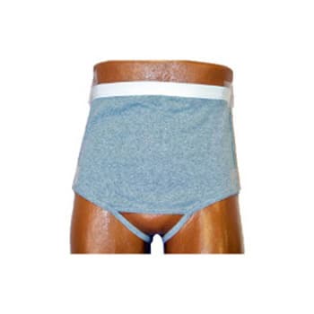 Options Men's Backless with Built-in Ostomy Barrier Support, Center, Medium - Image 1