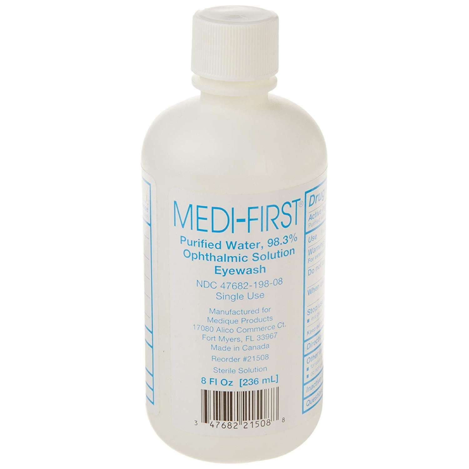 Medi-First Purified Water Ophthalmic Solution Eyewash - Case of 12 - Image 1