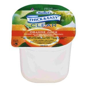 Thick and Easy Clear Thickened Beverage, Orange, 4 oz - Case of 24 - Image 1