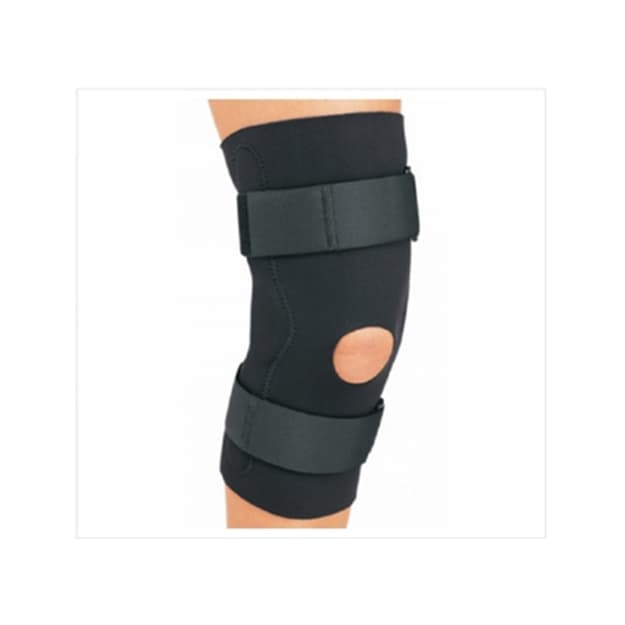 Front Closure Knee Brace Black Wraparound D-Ring, Hook and Loop Strap Closure, 22-1/2 to 25 Inch, Large - Each - Image 1