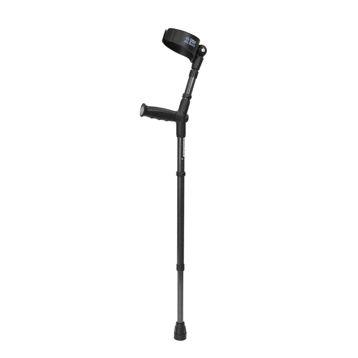 Walk Easy Adult forearm crutches, adjustable 4" full cuff (Pair) - Coal - Image 1