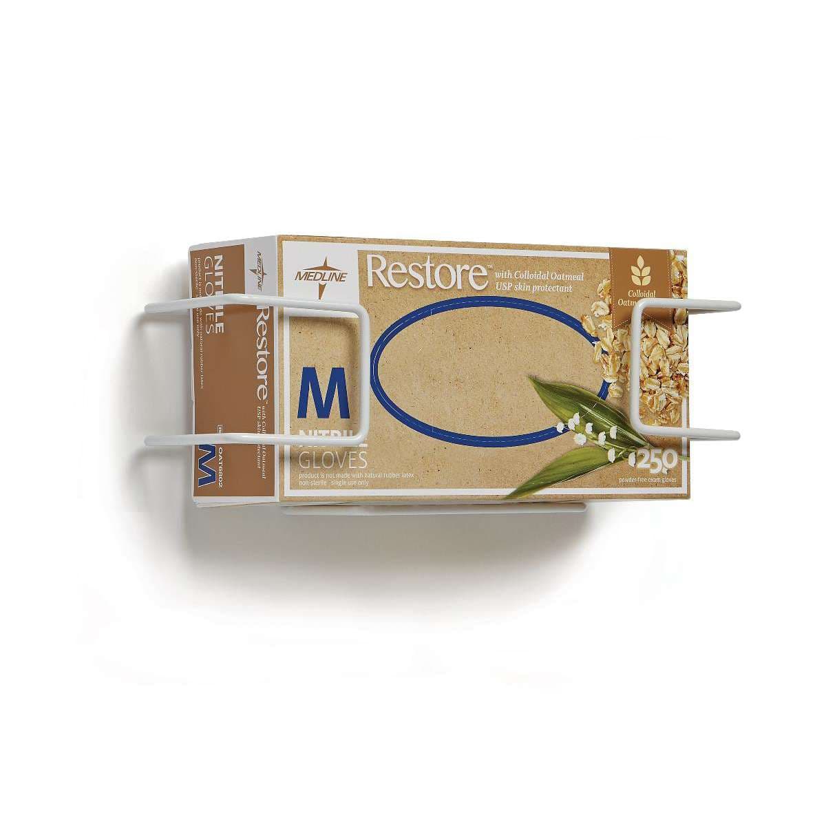 Medline Horizontal-Mount Wire Glove Box Holder, Single - Package of 2 - Image 1