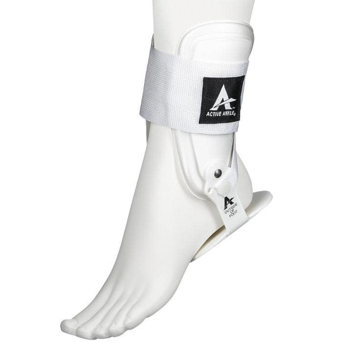 Active Ankle T2 Rigid Ankle Brace, White, Small - Image 1