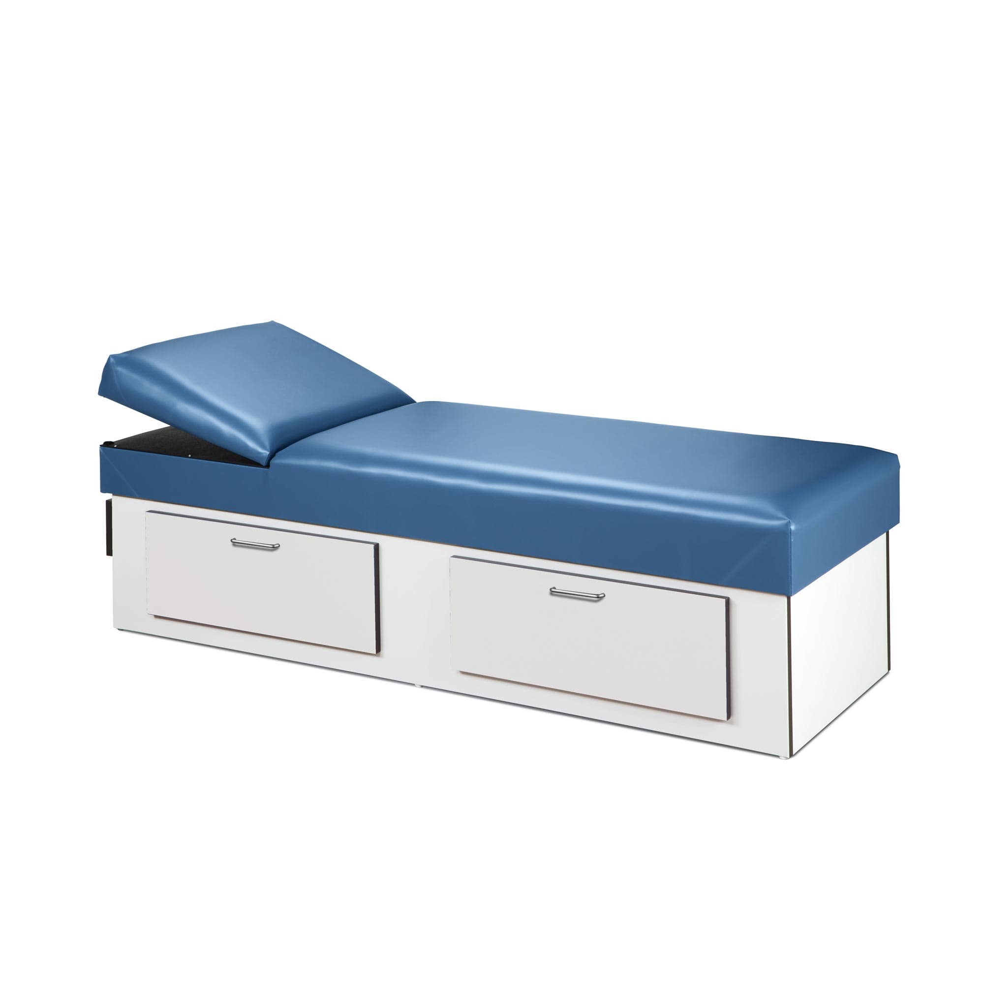 Clinton upholstered apron recovery couch with double drawer storage - Image 2